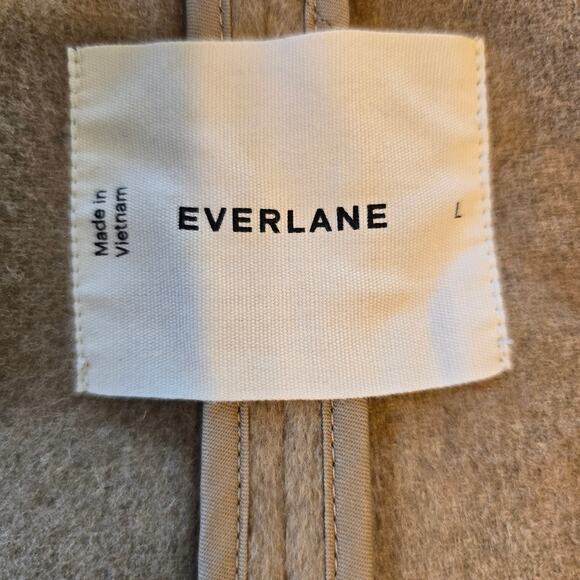 Everlane The October Coat Women's L Dark Heathered Camel Minimalist Classic - Picture 5 of 8